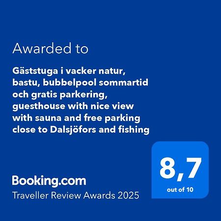 Gaeststuga I Vacker Natur, Bastu, Bubbelpool Sommartid Och Gratis Parkering Naera Ulricehamn Och Lassalyckan, Guesthouse With Nice View With Sauna And Free Parking Close To Dalsjoefors And Fishing Borås Esterno foto